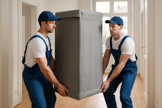 Professionelle Umzugshelfer in einer Kölner Wohnung
